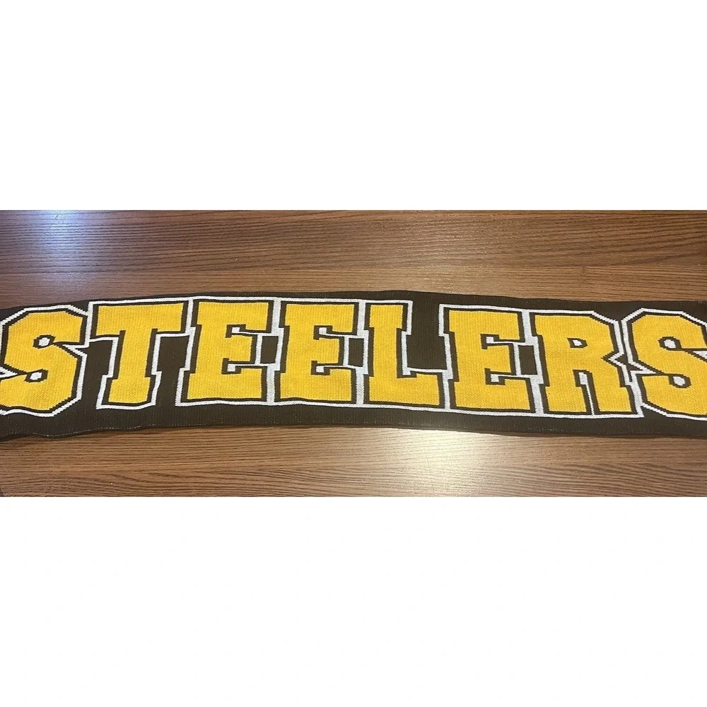 Pittsburgh Steelers Winter Hat Scarf Set NFL Ear Flap Beanie Logo 47 Brand Knit